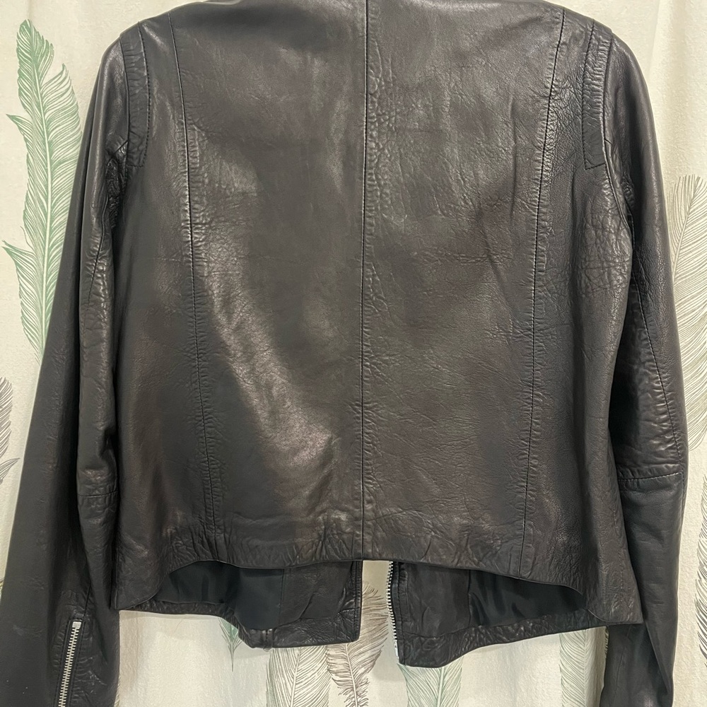 Madewell Black Leather Moto Jacket - Picture 2 of 11
